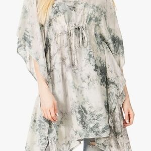 Sakkas Gray Tie-Dye Tunic Top